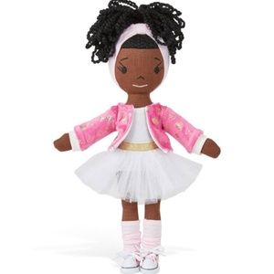 NIB HarperIman Nylah 14'' Plush Doll pink white tutu ballerina